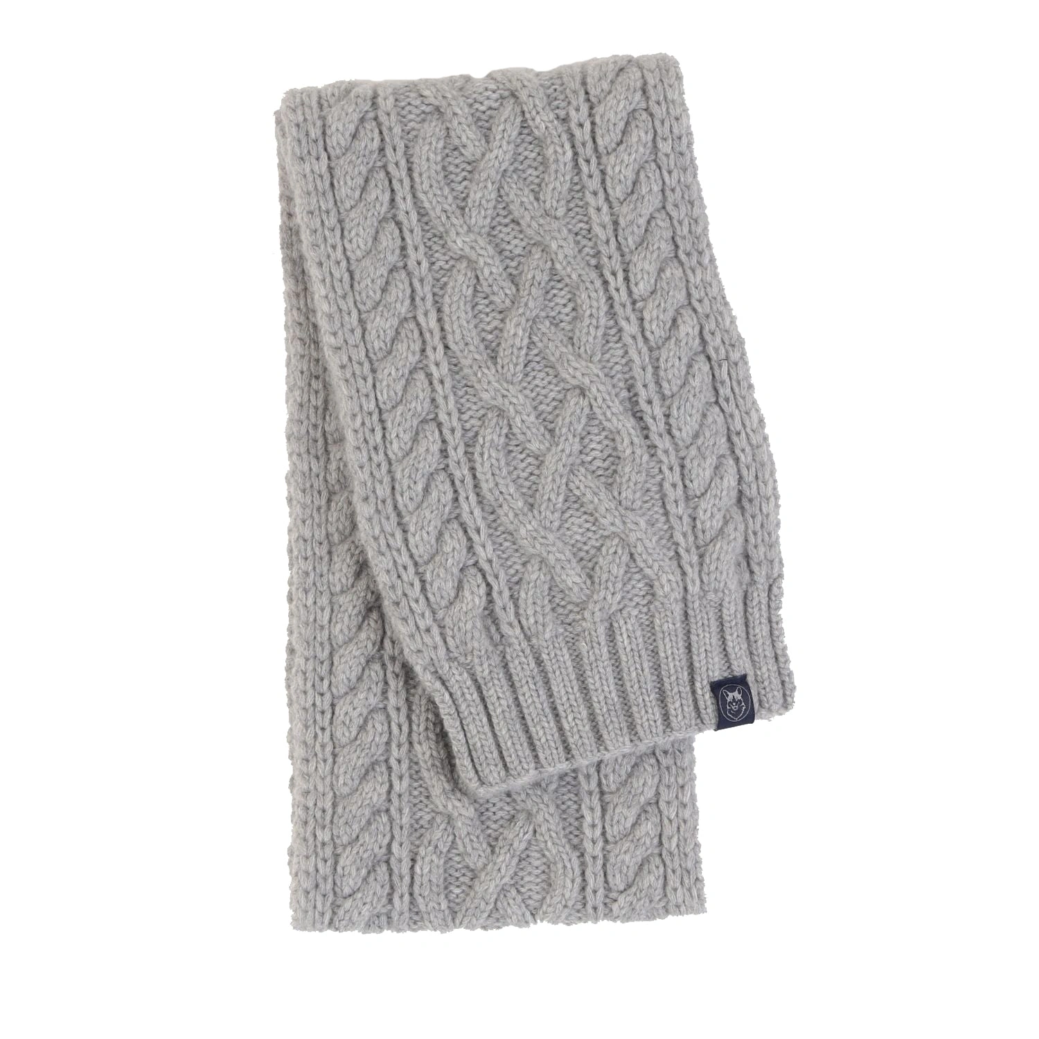 Cozy Cashmere Cross Cable Knit Scarf - Perfect Winter Warmth.
